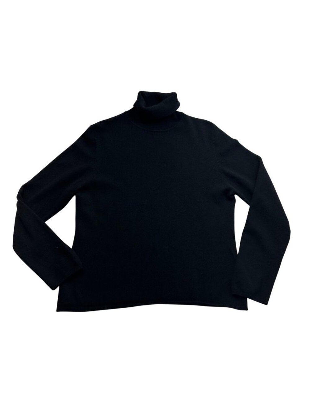 Charter Club 100% Cashmere Turtleneck Sweater Womens Size Large Black Classic